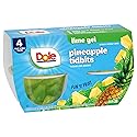 Dole Fruit Bowls Pineapple in Lime Flavored Gel Snacks, 4.3oz 4 Total Cups, Gluten & Dairy Free, Bulk Lunch Snacks for Kids & Adults