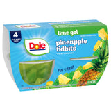 Dole Fruit Bowls Pineapple in Lime Flavored Gel Snacks, 4.3oz 4 Total Cups, Gluten & Dairy Free, Bulk Lunch Snacks for Kids & Adults
