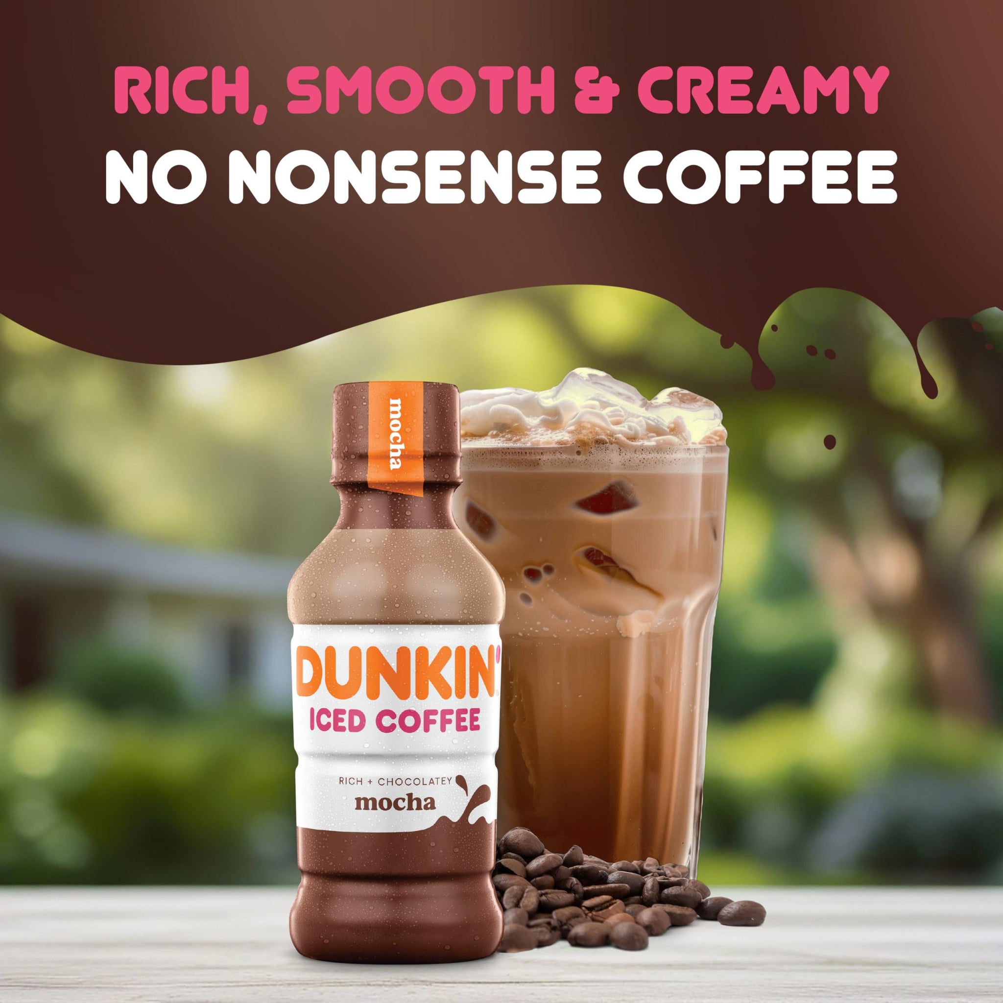 Dunkin' Donuts Mocha Iced Coffee, 13.7 fl oz