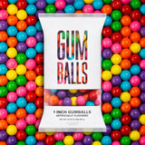 Candy Envy - Assorted Gumballs - 1 Inch - Approximately 113 Per 2lb Bag - Bulk Assorted Candy - North American Made & Kosher Certified