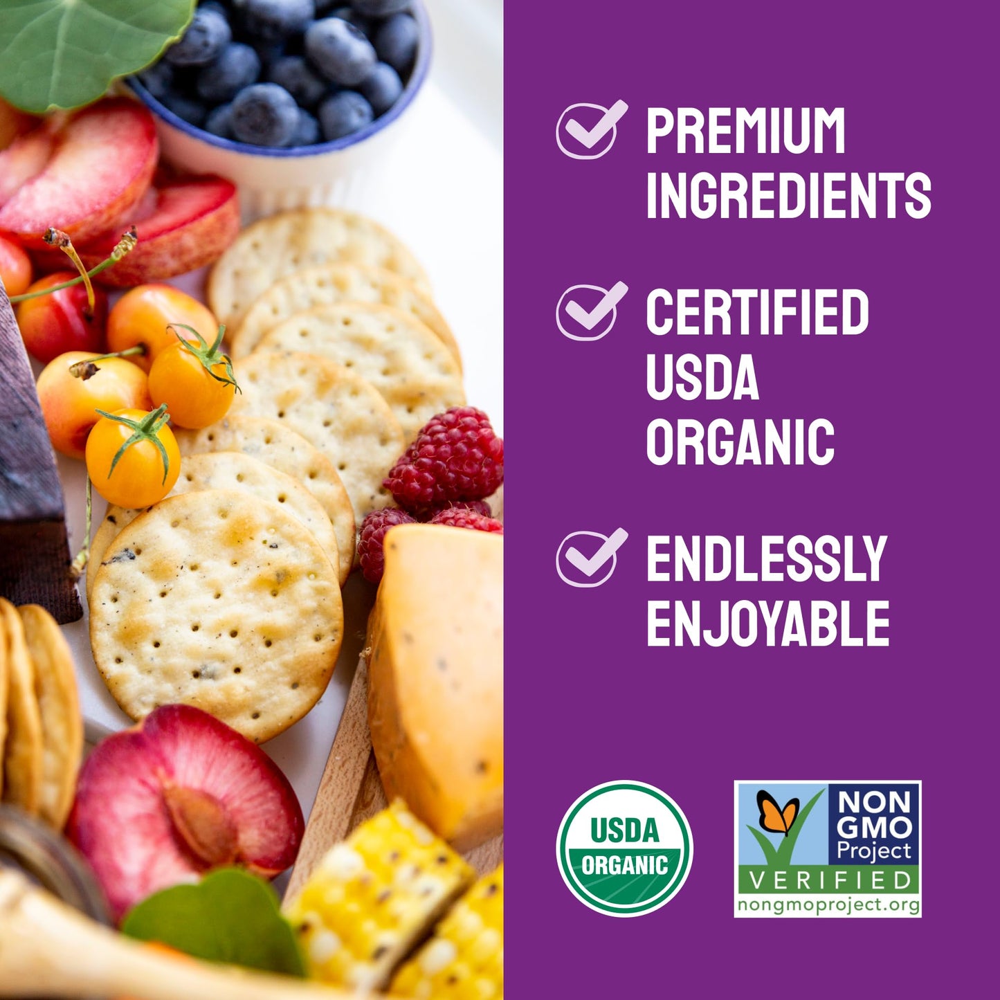 Milton's Organic Crackers, Multi-Grain - Certified Organic, Non-GMO Project Verified, Kosher, Made With 4 Whole Grains & 3 Seeds, Great