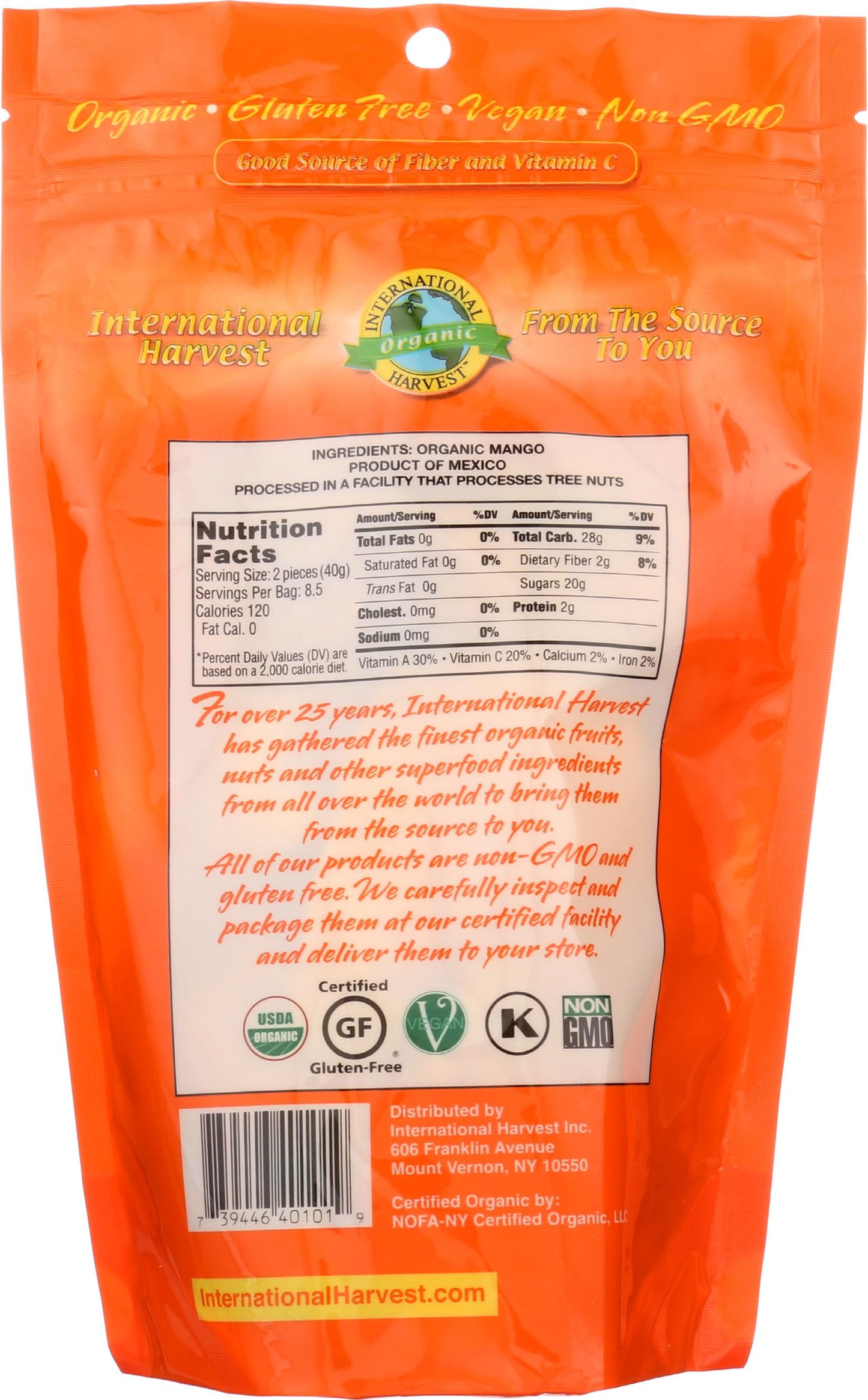 International Harvest, Organic Mango Slices, 12 Ounce