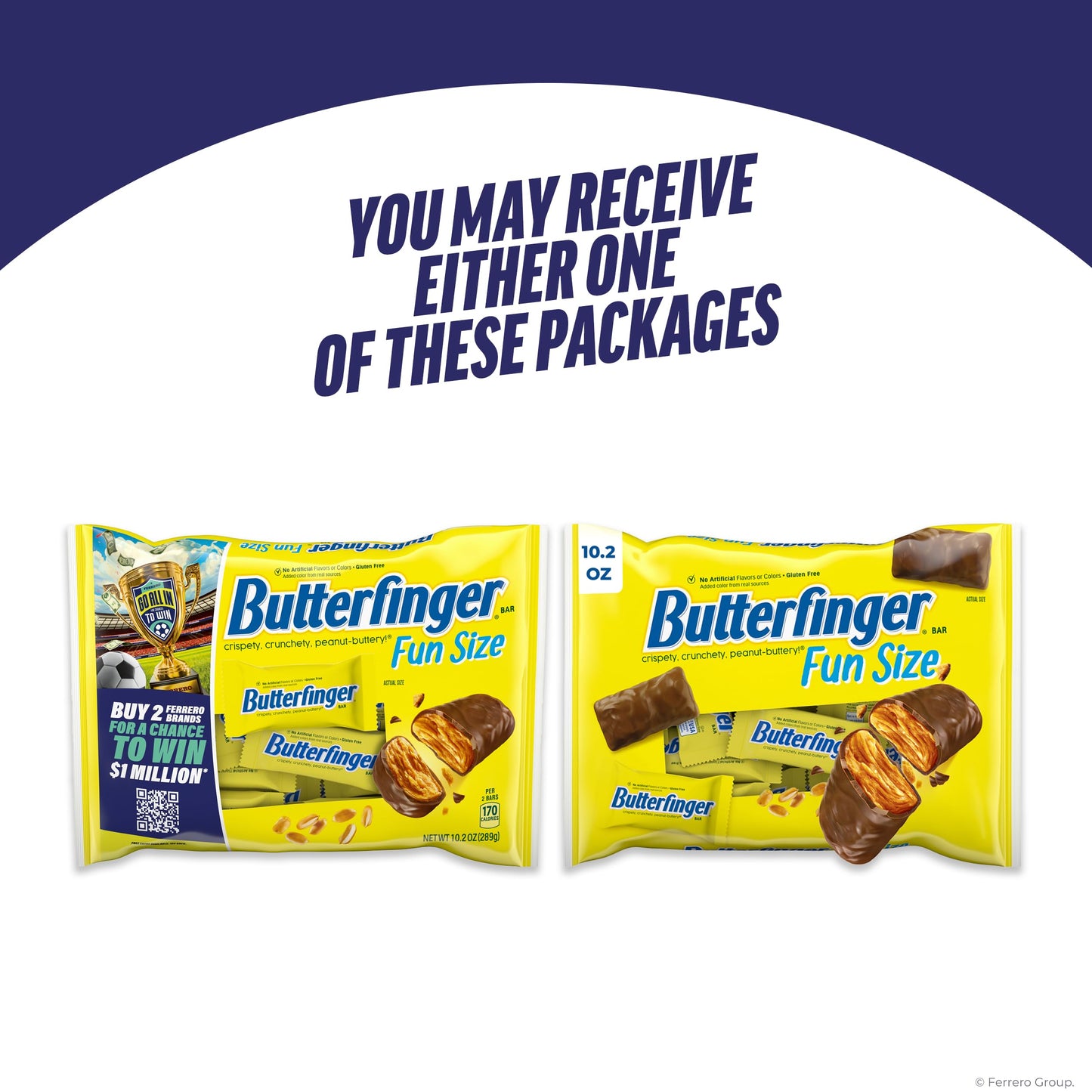 Butterfinger Fun Size Candy Bars, Crispety Crunchety Peanut-Buttery, Individually Wrapped, 10.2 oz Bag