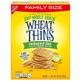 Wheat Thins Reduced Fat Snacks, Whole Grain Wheat Crackers, Snack Crackers, Family Size, 12.5 oz