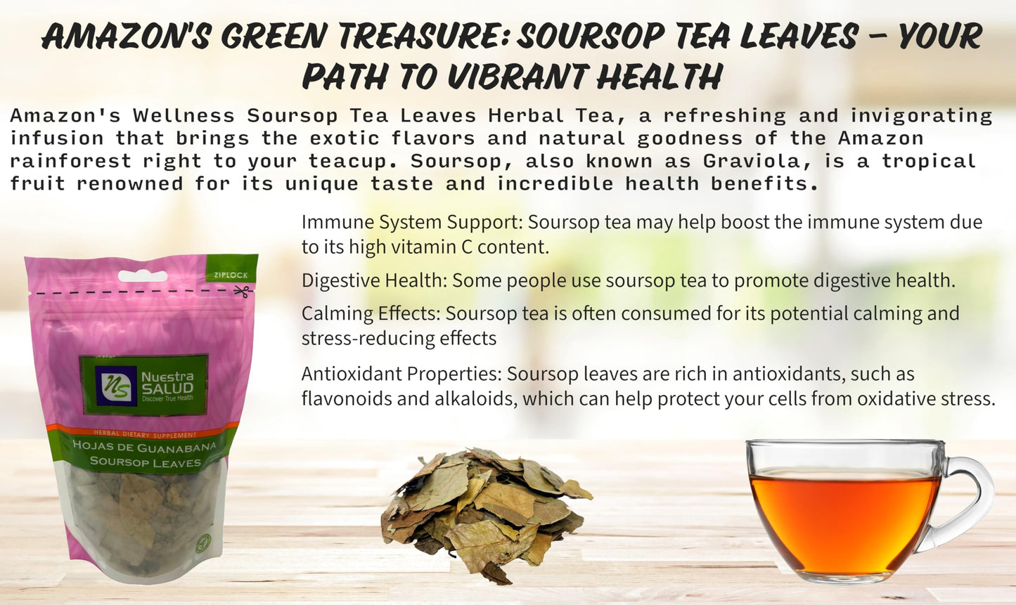 Soursop Leaves Hojas de Guanabana Herbal Tea Value Pack (105g)