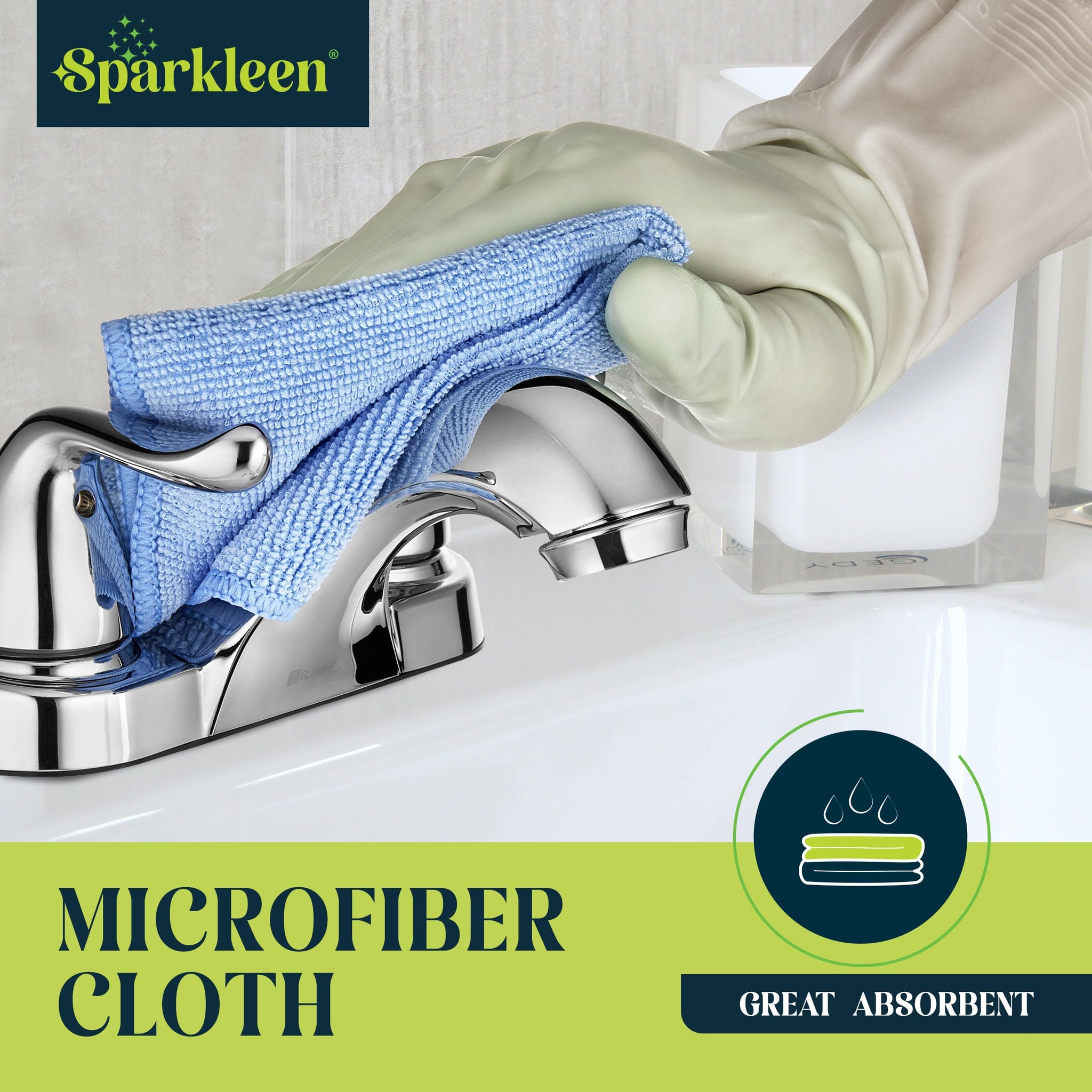 Sparkleen Mrs. Meyers Multi-Surface All Purpose Cleaner Set, Multi-Purpose Cleaner 2 Pack Spray and Cloth Set Bundle for Bathroom, Living Room or