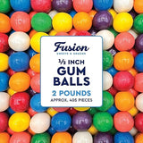 Gumballs 1/2 Inch 2 Pound Bag - Gum Balls For Gumball Machine - Small Gumballs Bulk - Assorted Fruit Flavor - Bubble Gum