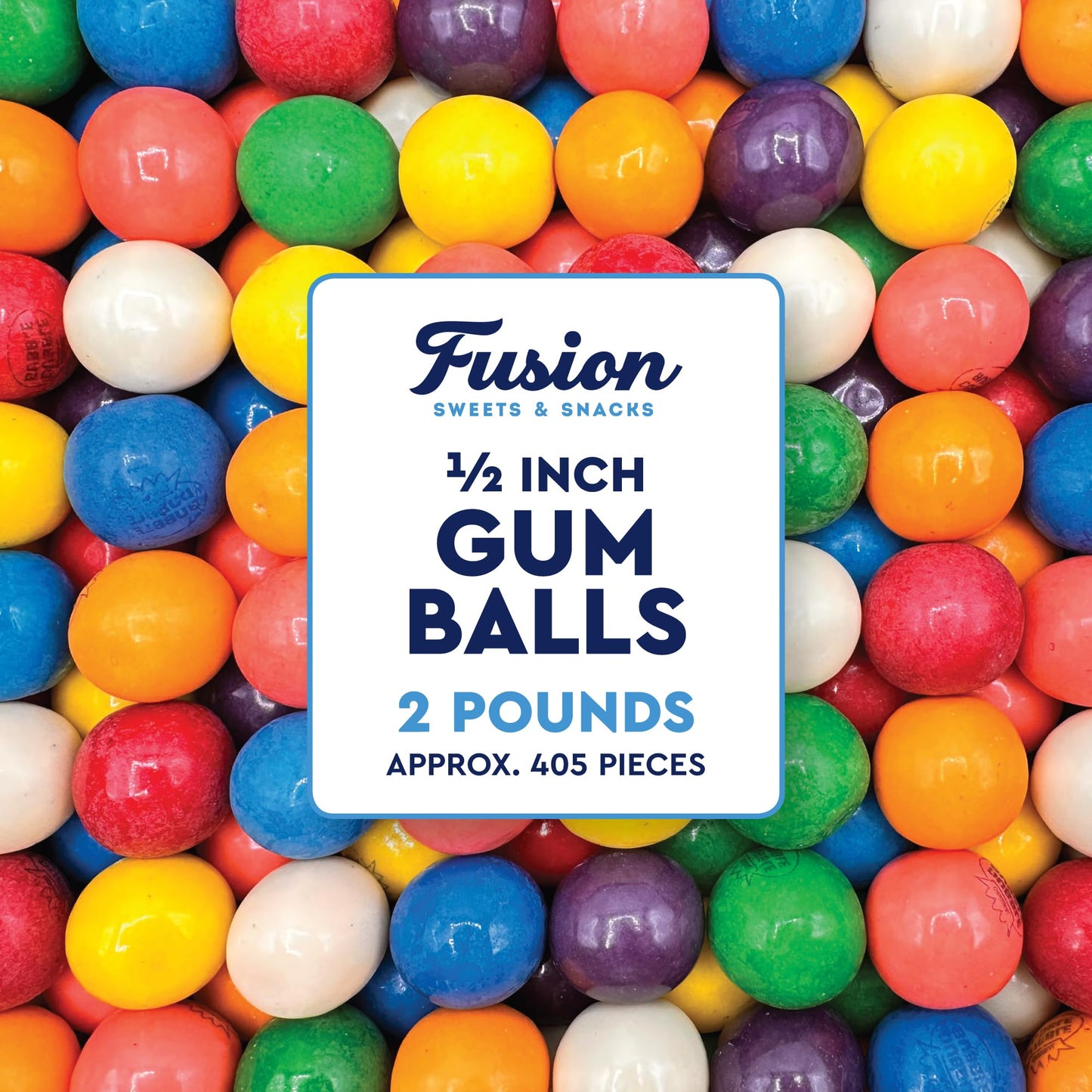 Gumballs 1/2 Inch 2 Pound Bag - Gum Balls For Gumball Machine - Small Gumballs Bulk - Assorted Fruit Flavor - Bubble Gum