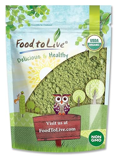 Food to Live Organic Kale Powder, 8 Ounces Non-GMO, Made from Raw Dried Whole Leaves, Vegan, Kosher, Bulk, Great for Baking, Juices, Smoothies