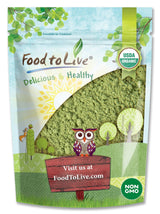 Food to Live Organic Kale Powder, 8 Ounces Non-GMO, Made from Raw Dried Whole Leaves, Vegan, Kosher, Bulk, Great for Baking, Juices, Smoothies