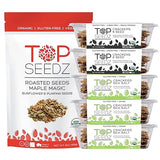 Top Seedz Deluxe Organic Gluten Free Vegan Crackers and Roasted Seeds Bundle | 1 Pouch of Maple Magic Roasted Seeds | 3 Packs of Sea Salt Crackers | 2