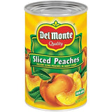 DEL MONTE Yellow Cling Sliced Peaches in Heavy Syrup, Canned Fruit, 15.25 oz Can