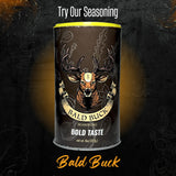 Bald Buck Seasoning Pack of 3, 8 Oz (2 Bold Taste + 1 Slow Burn) | Rib Rub BBQ Chicken Seasoning | BBQ Rubs for Smoking |