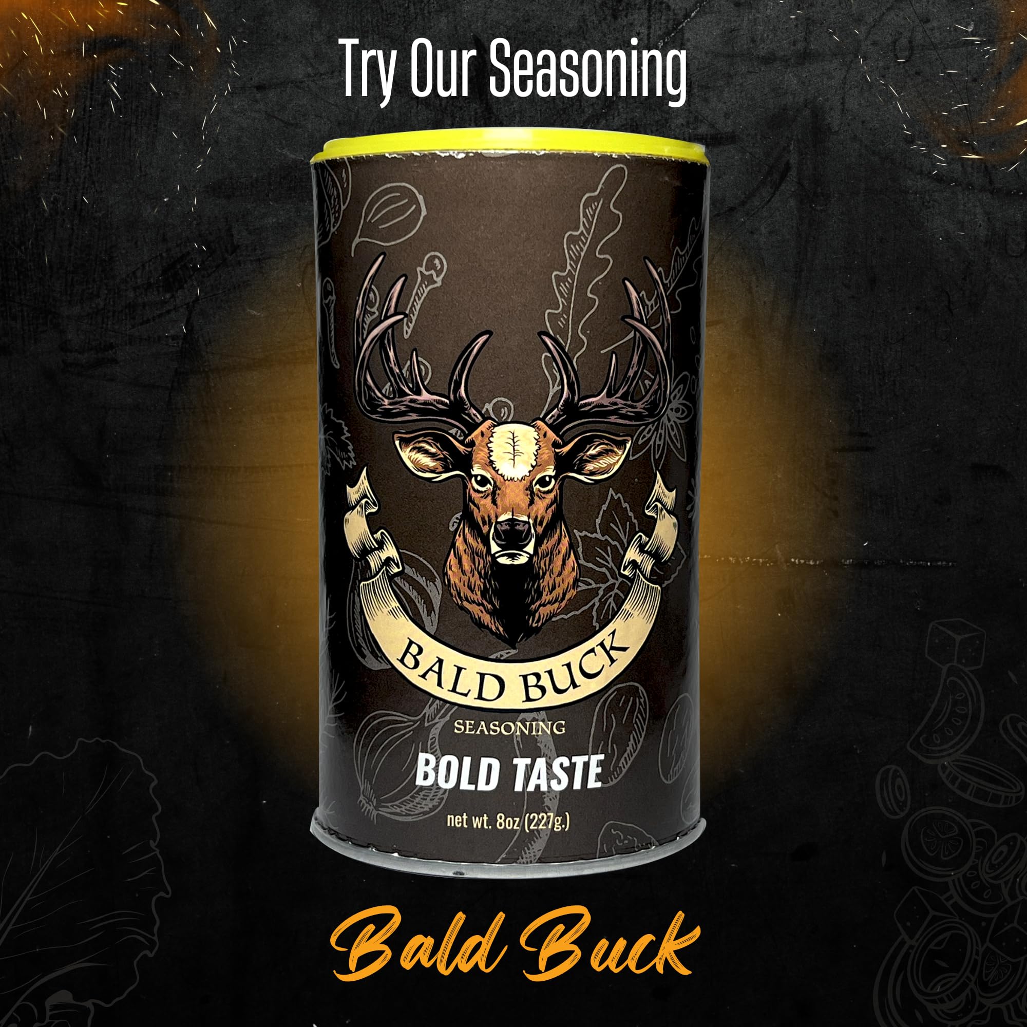 Bald Buck Seasoning Pack of 3, 8 Oz (2 Bold Taste + 1 Slow Burn) | Rib Rub BBQ Chicken Seasoning | BBQ Rubs for Smoking |