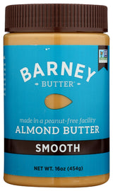 Barney Butter Almond Butter, Smooth, No Stir, Non-GMO, Skin-Free, Paleo Friendly, KETO, 16 Ounce
