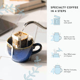 Blue Tokai Coffee Roasters Easy Pour Over Coffee Drip Bags | Attikan Estate | Nutty & Chocolatey | Medium-Dark Roast | Pack of 10 | 100% Arabica