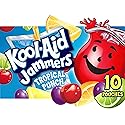 Kool-Aid Jammers Artificially Flavored Drink, 10 Pouches, for School Lunches and On-the-Go Hydration, Tropical Punch Artificially Flavored, Excellent