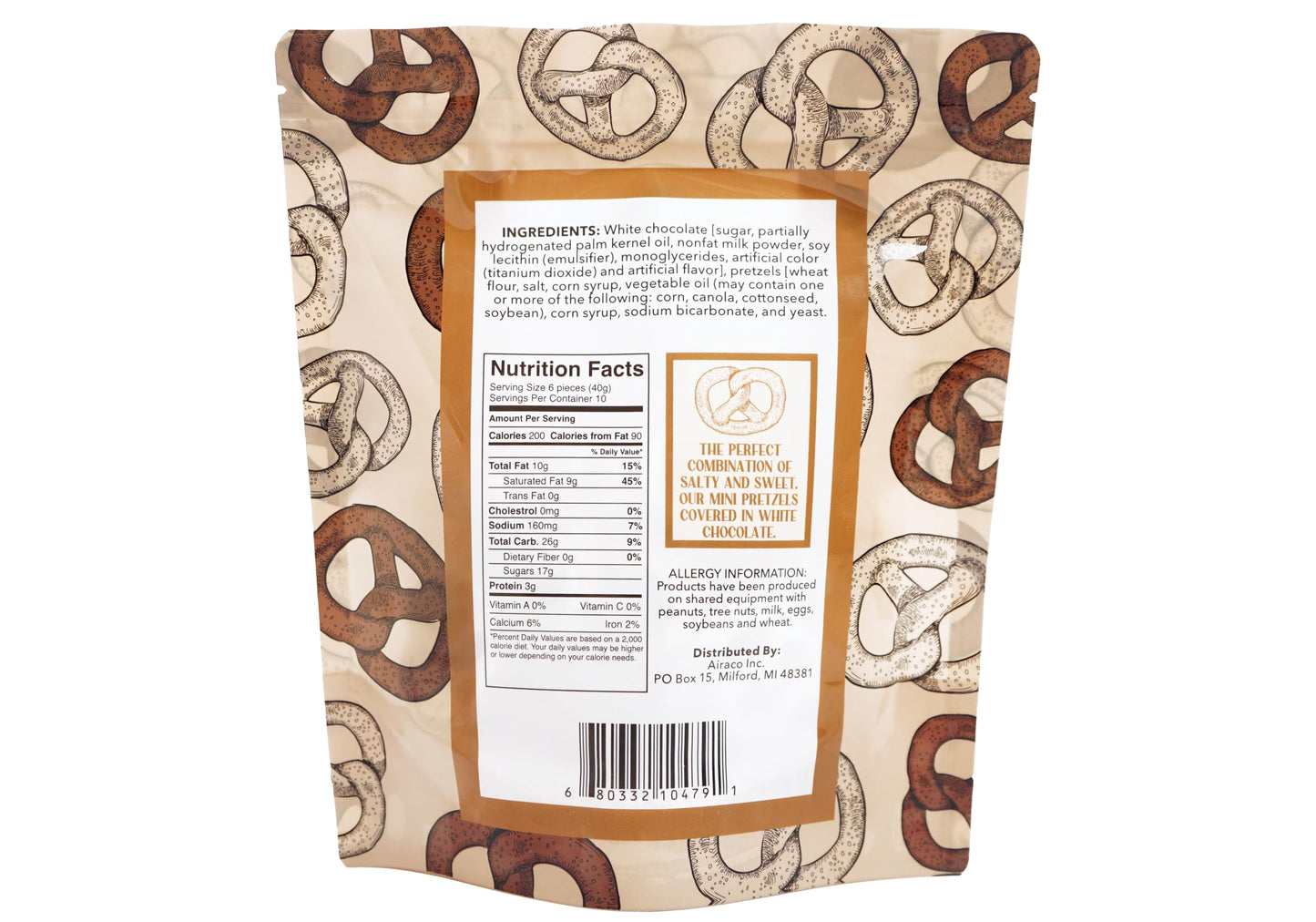 Green Jay Gourmet White Chocolate Covered Pretzels - Handmade & Fresh Gourmet Candy - Sweet & Salty Snack - Great Gift for Chocolate Lovers - 14 Ounce