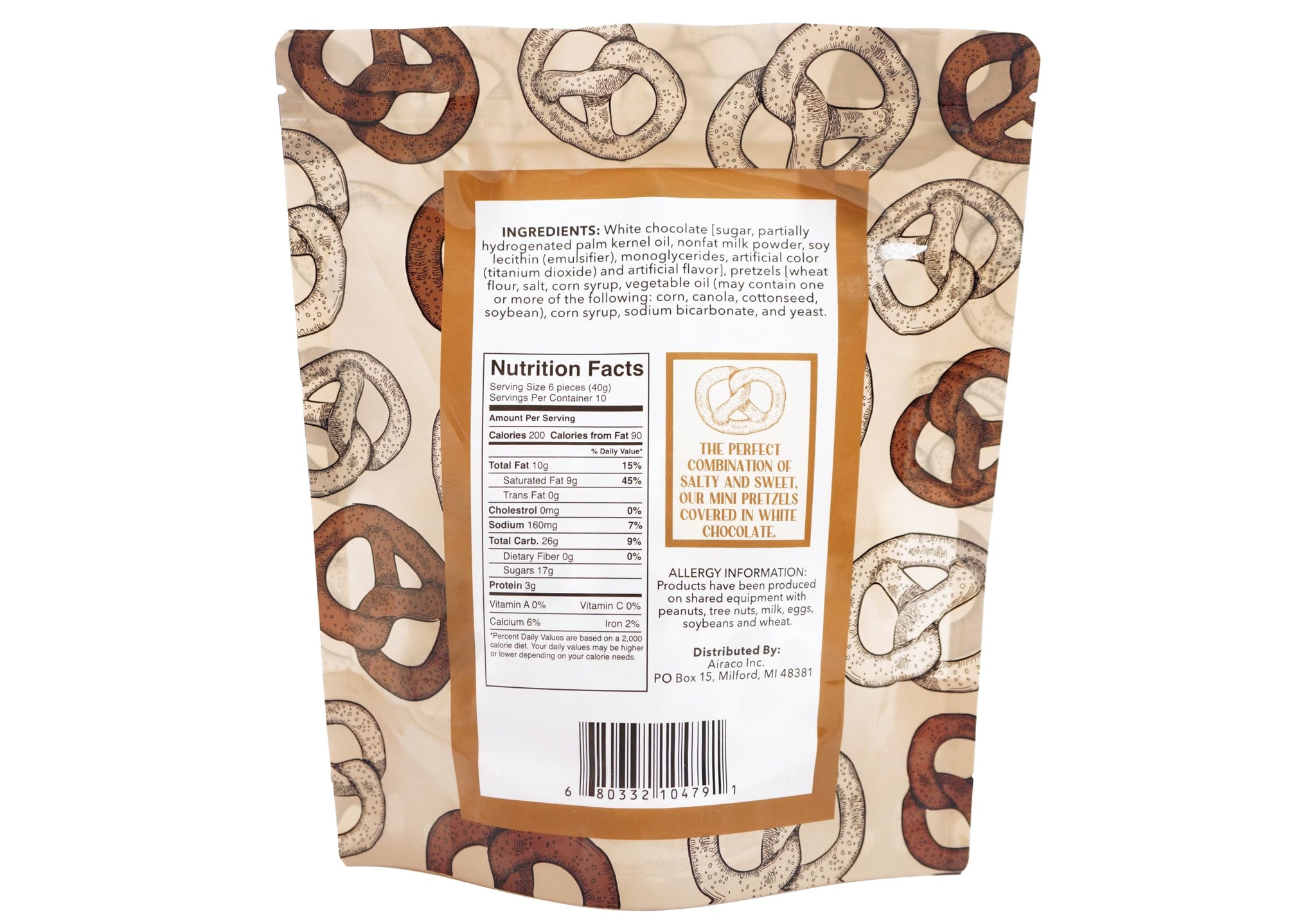 Green Jay Gourmet White Chocolate Covered Pretzels - Handmade & Fresh Gourmet Candy - Sweet & Salty Snack - Great Gift for Chocolate Lovers - 14 Ounce