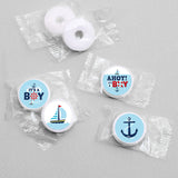 Big Dot of Happiness Ahoy It’s a Boy - Nautical Baby Shower Round Candy Sticker Favors - Labels Fit Chocolate Candy (1 Sheet of 108)