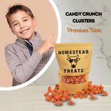 Homestead Treats Candy Crunch Clusters - Sweet & Crunchy Delight Freeze Dried Candy - Perfect for Snacking & Gifting - Freshly Made & Packed in the