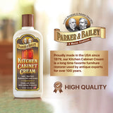 Parker & Bailey Kitchen Cabinet Cream, Multi Surface Cleaner & Furniture Cleaner, Quick Shine Wood Restorer & Protector for Cabinets, Tables