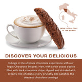 Nonni's Triple Chocolate Biscotti, Individually Wrapped Italian Cookie Snacks, 8 Servings (Pack of 1)