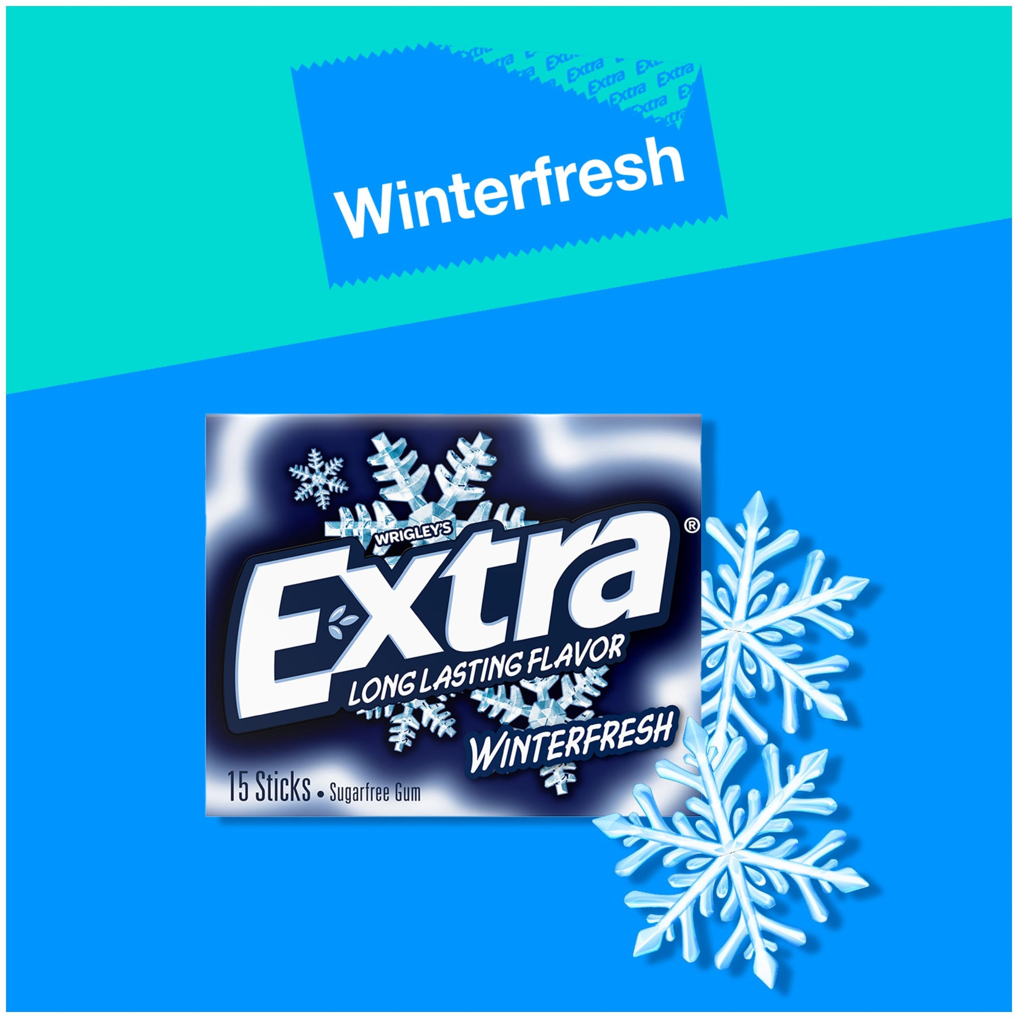 Extra Winterfresh Gum, 20 Packs of 15 Pieces Total 300 Sticks