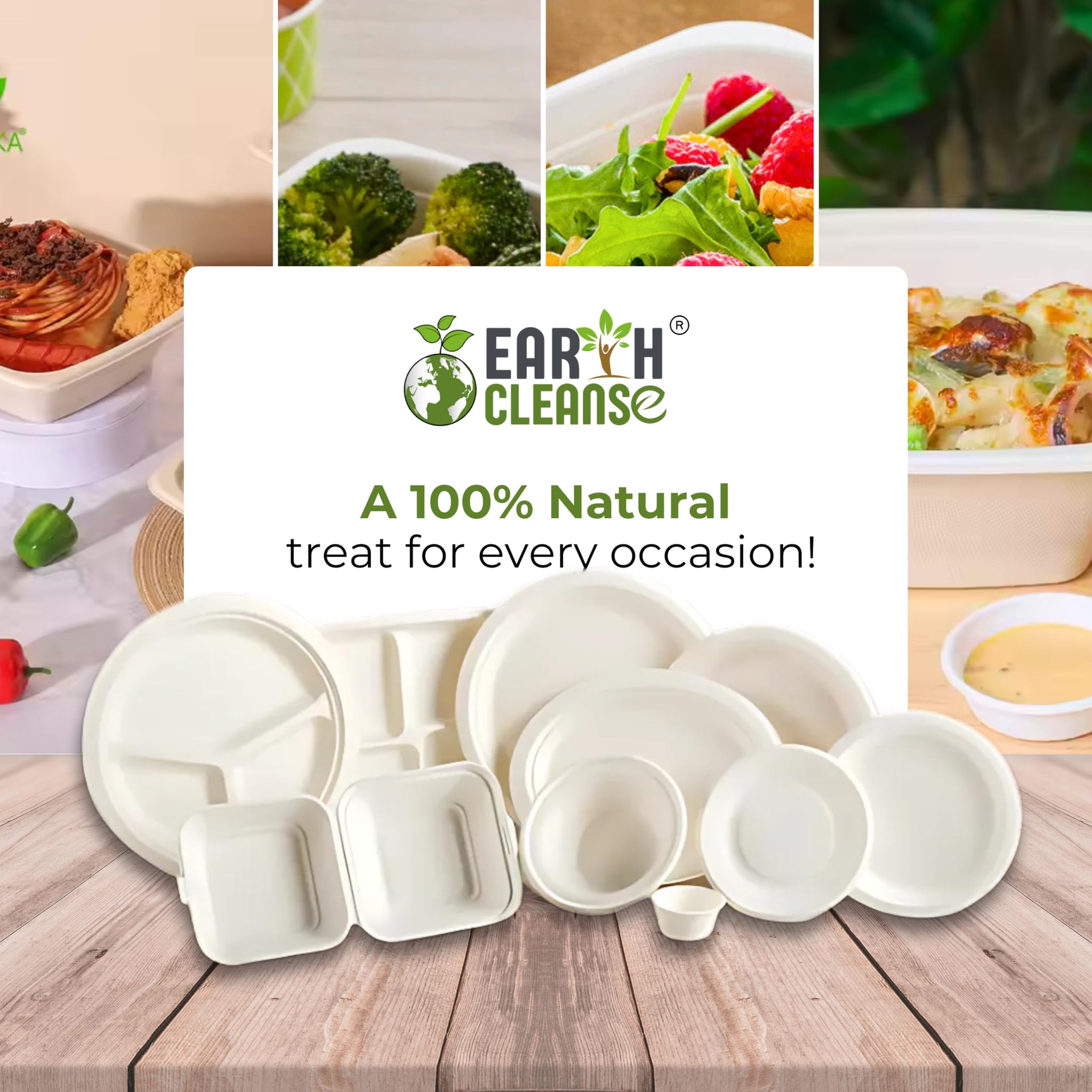 EARTH CLEANSE 6 oz Paper Bowls [200 Pack] - Heavy-Duty Disposable Sugarcane Bowls, Made from Bagasse, Microwave & Leak-Resistant - Great for Cereal