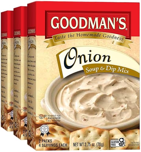 Goodman's Onion Soup & Dip Mix KFP 2.75 Oz. Pack Of 3.