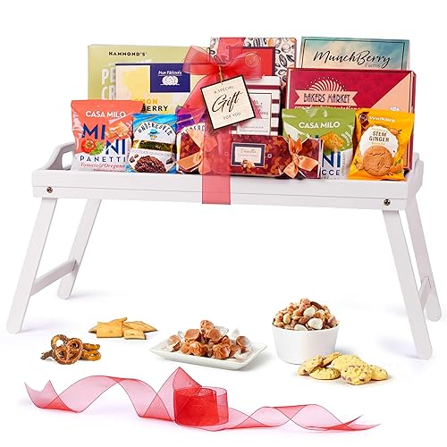 Broadway Basketeers Gourmet Kosher Gift Box with Breakfast Tray