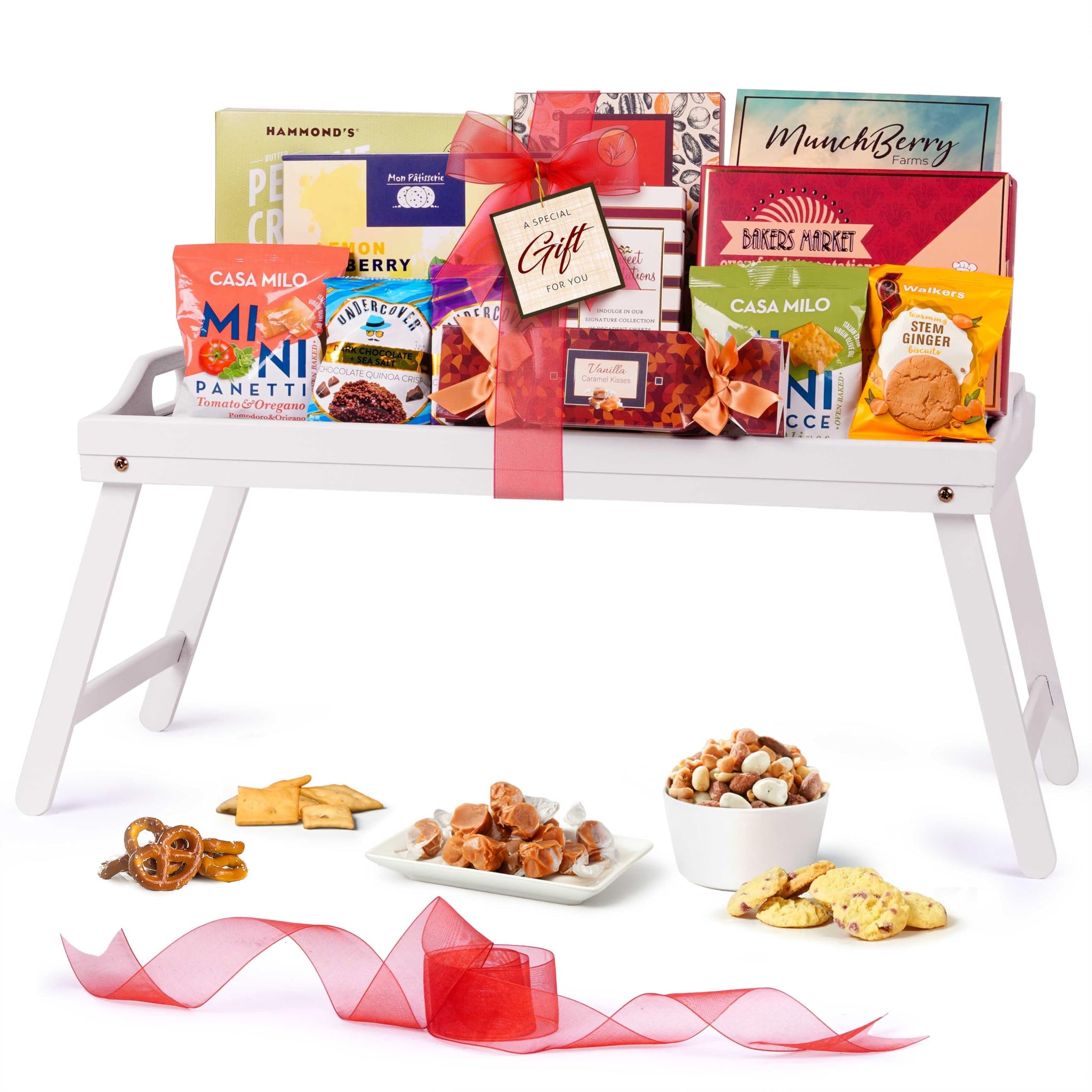 Broadway Basketeers Gourmet Kosher Gift Box with Breakfast Tray