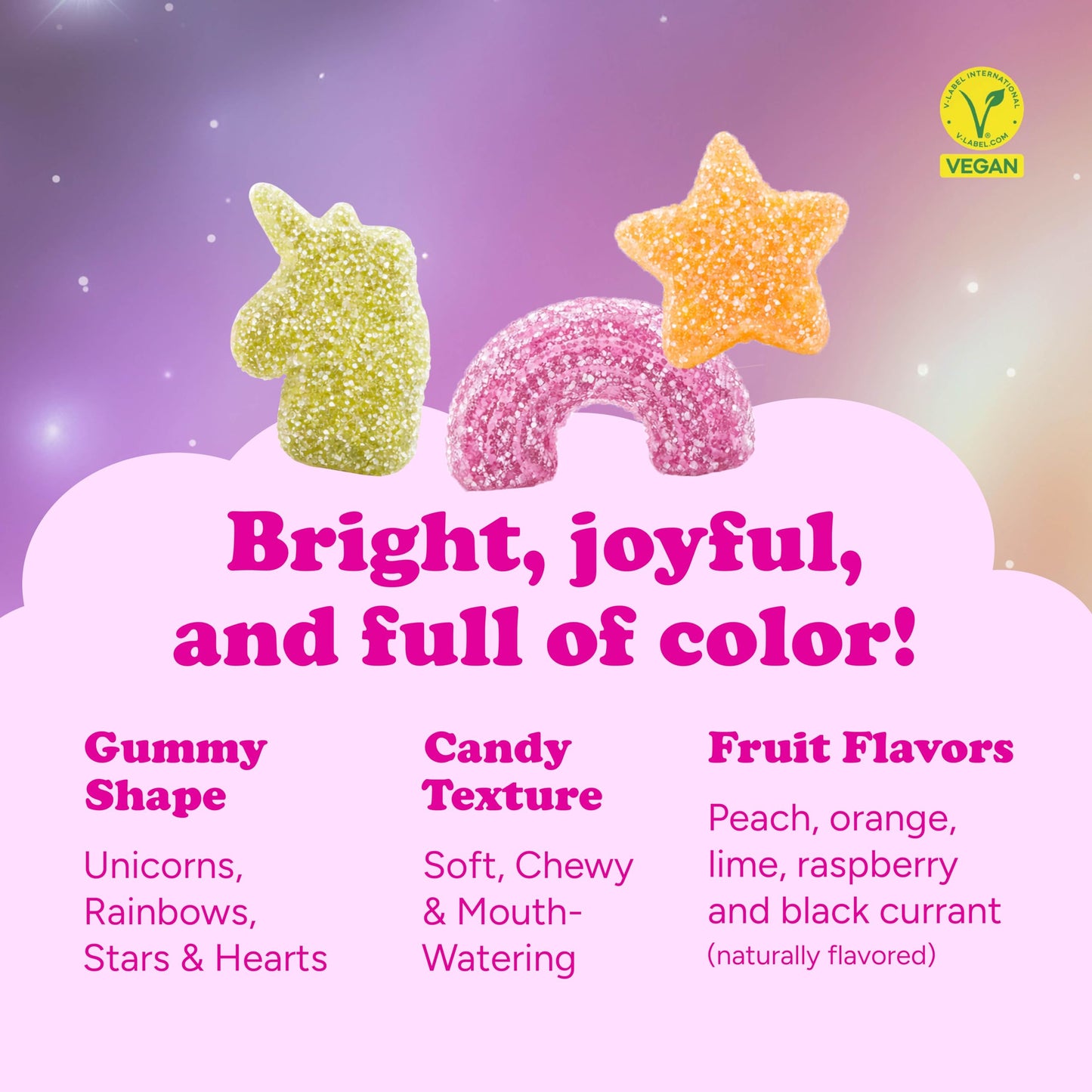 Katjes Vegan Sour Gummies, Wildly Good Sour Soft & Flavorful Gummy Candy, Colorful Whimsical Shapes, No Artificial Dyes or Flavors, Gelatin Free, Kids