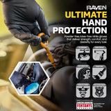 SAS 10 Pack 66519 Raven 7 mil Black Nitrile Disposable Gloves - X-Large (100 Gloves per Box)