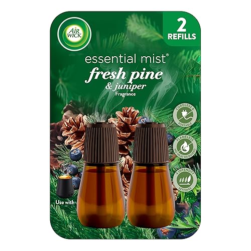 Air Wick Essential Mist Refill, Fresh Pine & Juniper, Air Freshener, Essential Oils, 2 Ct