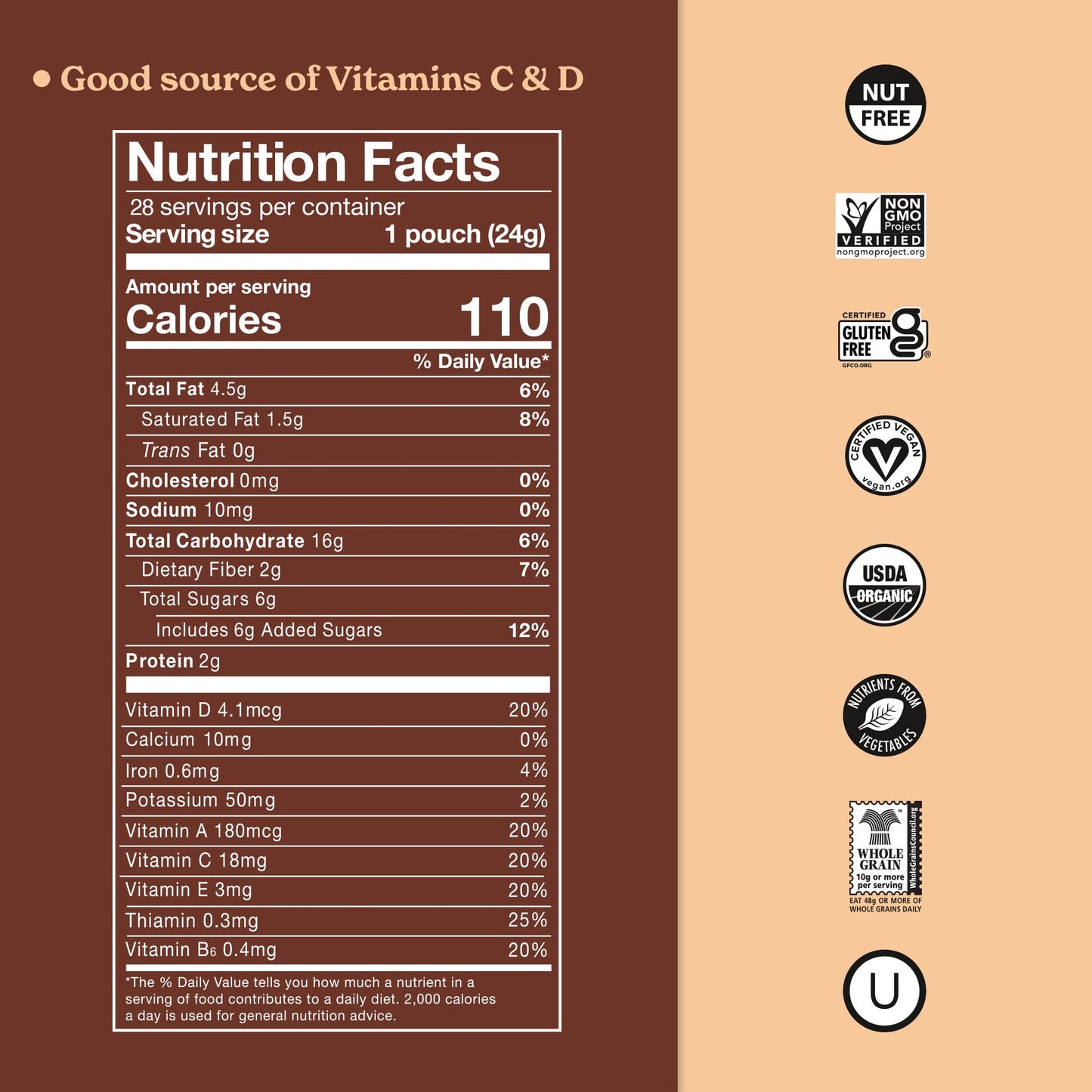 MadeGood Cookies and Creme Granola Minis 28 Count- gluten-free, Vegan, Allergy-Friendly, Organic, Non-GMO Oat Snacks
