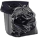 Aluf Plastics 50-55 Gallon 2.3 MIL Black Heavy Duty Garbage Trash Bags - 36" x 58" - Pack of 100 - For Contractor, Industrial, Institutional