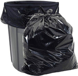 Aluf Plastics 50-55 Gallon 2.3 MIL Black Heavy Duty Garbage Trash Bags - 36" x 58" - Pack of 100 - For Contractor, Industrial, Institutional