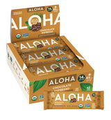 ALOHA Organic Plant Based Protein Bars - Chocolate Espresso (85mg Caffeine) - 12 Bars, Vegan, Low Sugar, Gluten-Free, Paleo, Low Carb, Non-GMO, No