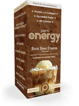 Perk Energy Drink Mix (Root Beer Freeze) 10 Stick Packs - Caffeinated Healthy Coffee Alternative with Protein, 100mg of Caffeine, Gluten-Free