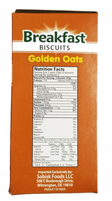 Sobisk Breakfast Biscuits. Golden Oats Flavor. Contains Wheat & Soy. 1 Box (6 count pk)