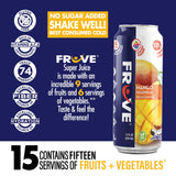 Fruve a healthy super juice drink with real fruit | Gut Health & Immunity Benefits | non-GMO | low calorie | Mango Madness | 12 fl oz (12 Pack)