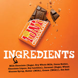 Tony’s Chocolonely Belgian Milk Chocolate Candy Bar With Caramel & Sea Salt, Chocolate Bars for Snacks, Party Favors, or Gifts, 32% Cacao, Made From