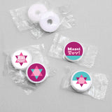 Big Dot of Happiness Pink Bat Mitzvah - Girl Party Round Candy Sticker Favors - Labels Fit Chocolate Candy (1 Sheet of 108)