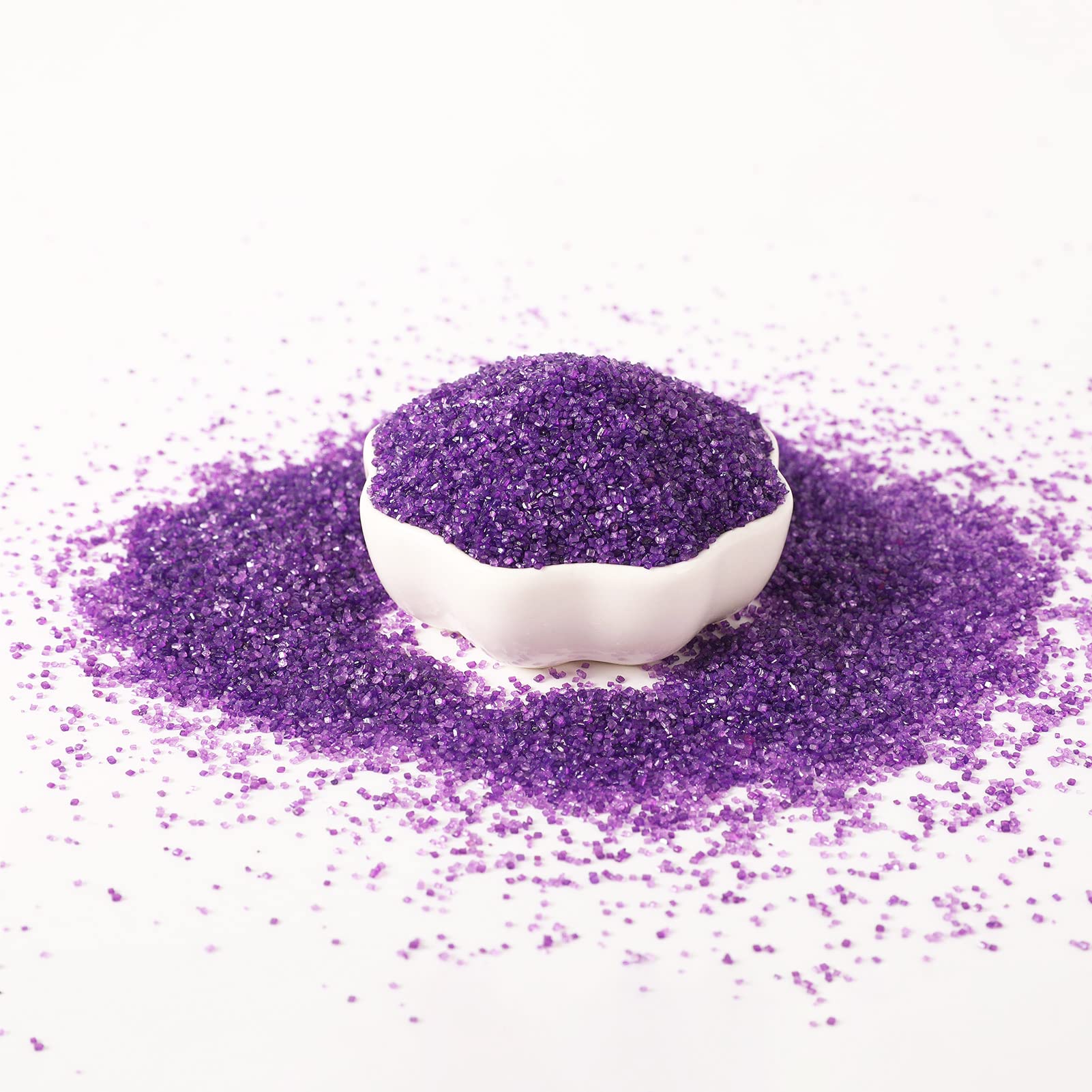 Kasvan Purple Sanding Sugar Sprinkles - Edible Sugar Crystals, Baking Cake Decorations, Ice Cream Toppings cupcake Decorating, Wedding Party Chirstmas