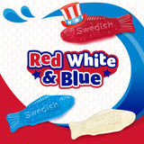 SWEDISH FISH Mini Red, White & Blue Soft & Chewy Gummy Candy, Bulk Candy, 1.8 lb