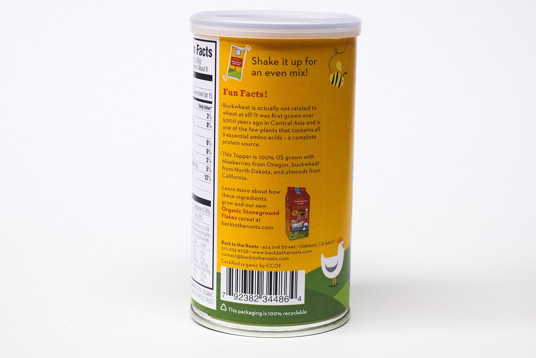 Back to the Roots Organic Breakfast Toppers: Blueberries, Almonds & Buckwheat (Pack of 1)