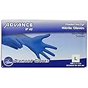 Diamond Gloves Advance Powder-Free Soft Nitrile Industrial Gloves, Blue, Large, 100 Count