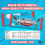 MrBeast Feastables Milk Chocolate Crunch Bar, King Size, 10 Count, Crispy Rice Chocolate Candy, Fairtrade Cocoa, 2.1oz Each