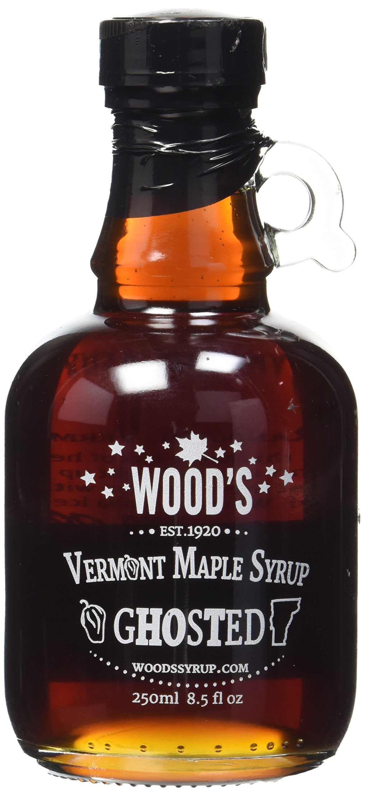 Wood's Ghost Pepper Vermont Maple Syrup - 8 ounce glass jug